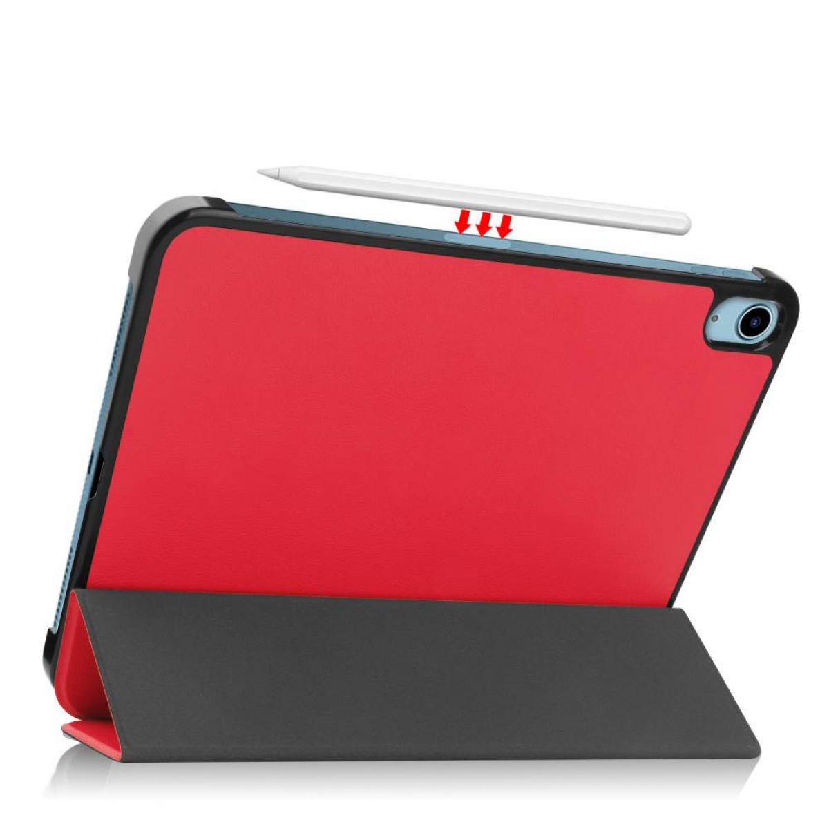 CASEONLINE Aktiv Tablethülle Kunststoff, Rot für Apple Bookcover