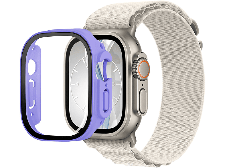 MTB MORE ENERGY Schutzhülle PC-case für Apple Watch Ultra - Flieder Schutzhülle (für Apple Watch Ultra, Watch Ultra 2)