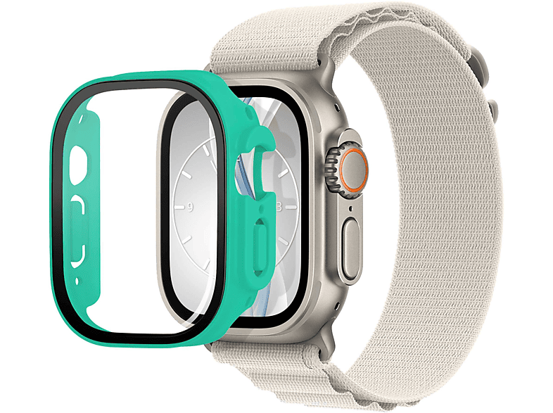 MTB MORE ENERGY Schutzhülle PC-case für Apple Watch Ultra - türkis Schutzhülle (für Apple Watch Ultra, Watch Ultra 2)