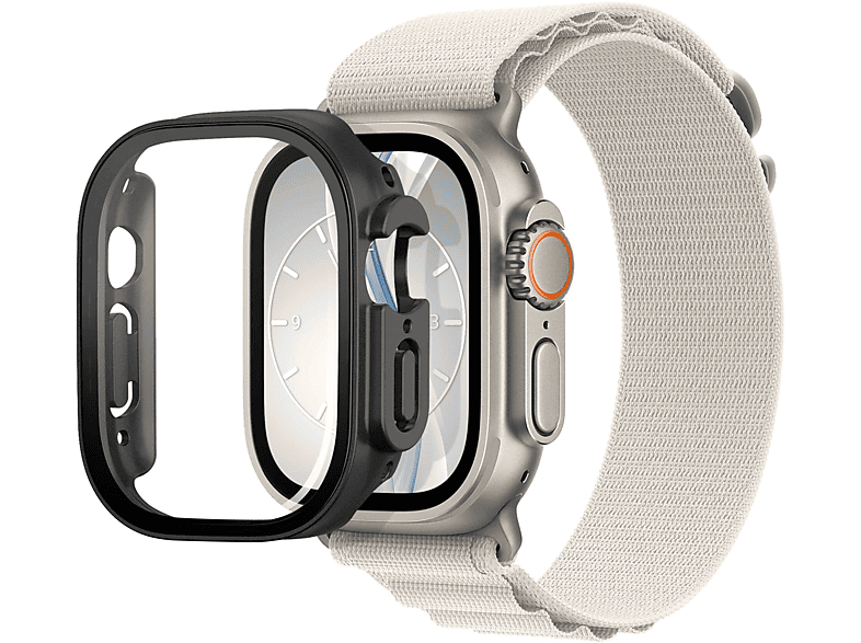 MTB MORE ENERGY Schutzhülle PC-case für Apple Watch Ultra - graphit metallic Schutzhülle (für Apple Watch Ultra, Watch Ultra 2)