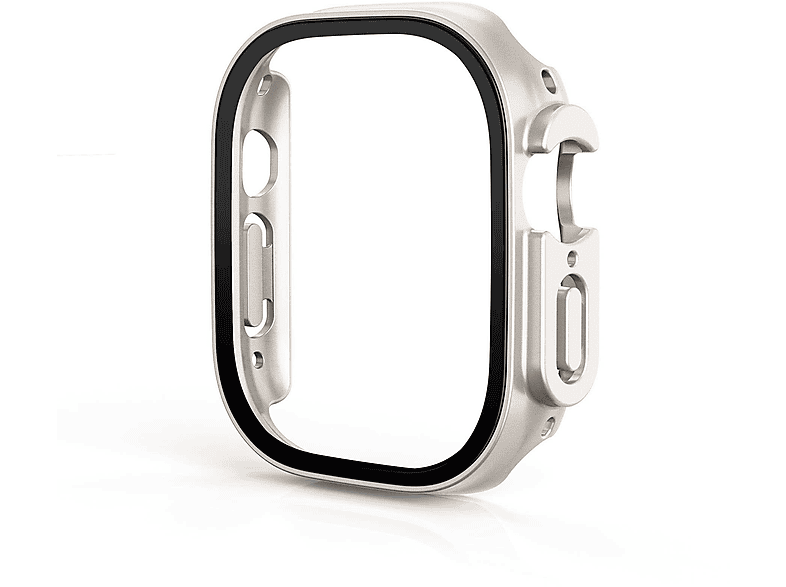 MTB MORE ENERGY Schutzhülle PC-case für Apple Watch 7, 8 (45mm) - Starlight silver Schutzhülle (für Apple Watch 7, 8, 9 45mm)