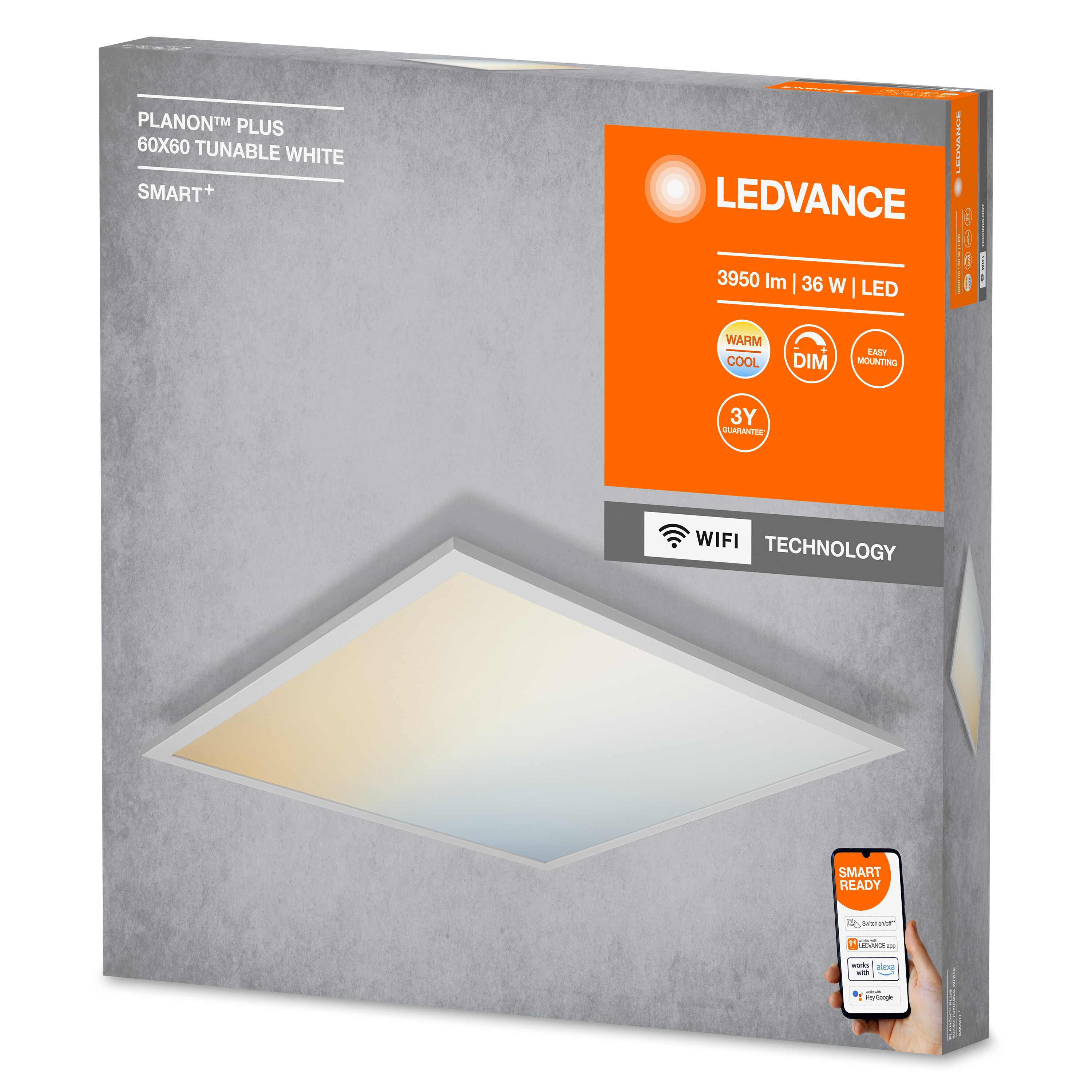 LEDVANCE SMART + WIFI Panelleuchte PLUS PLANON änderbar Lichtfarbe 600X600
