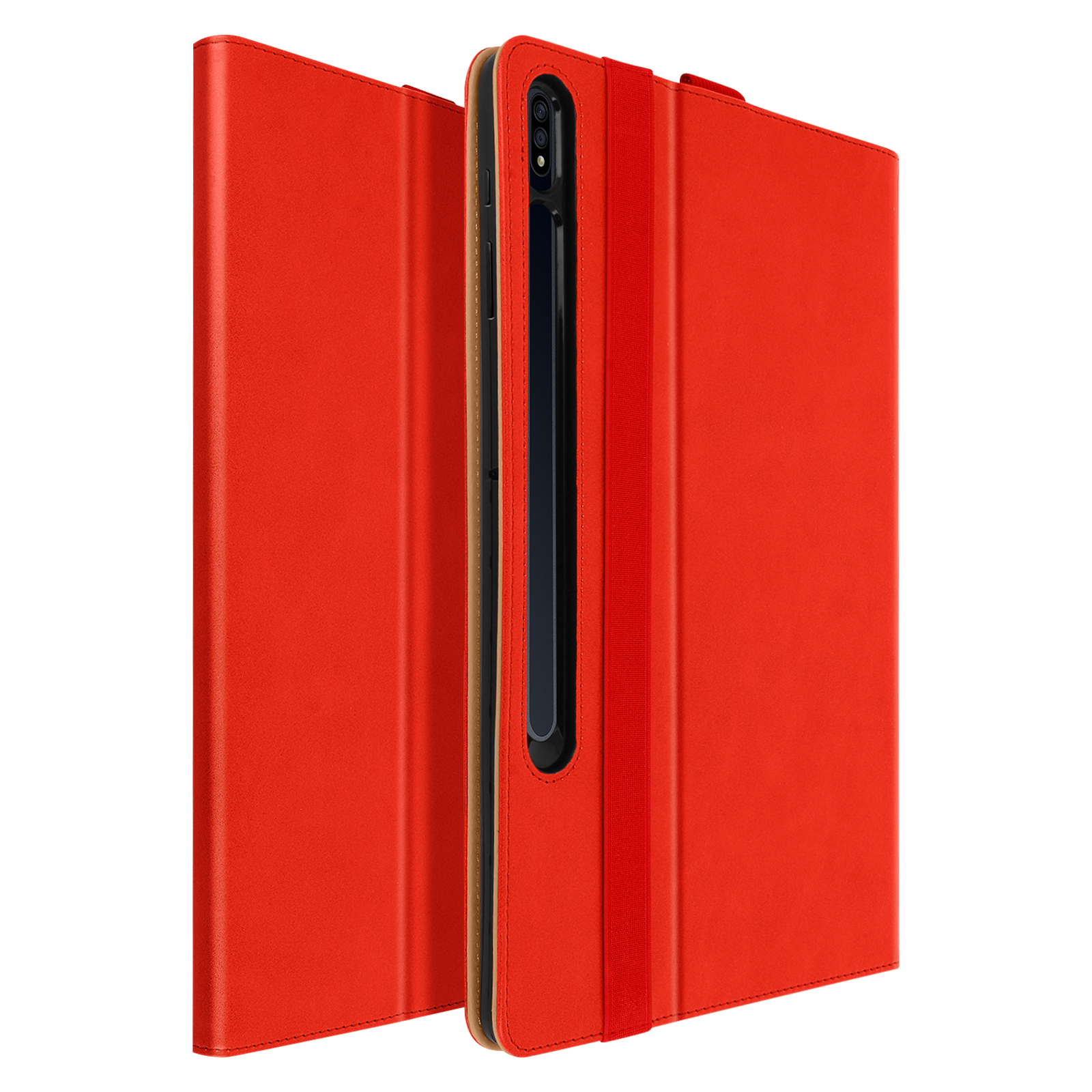 für Etui Series Pro Leder, Samsung Rot AVIZAR Bookcover