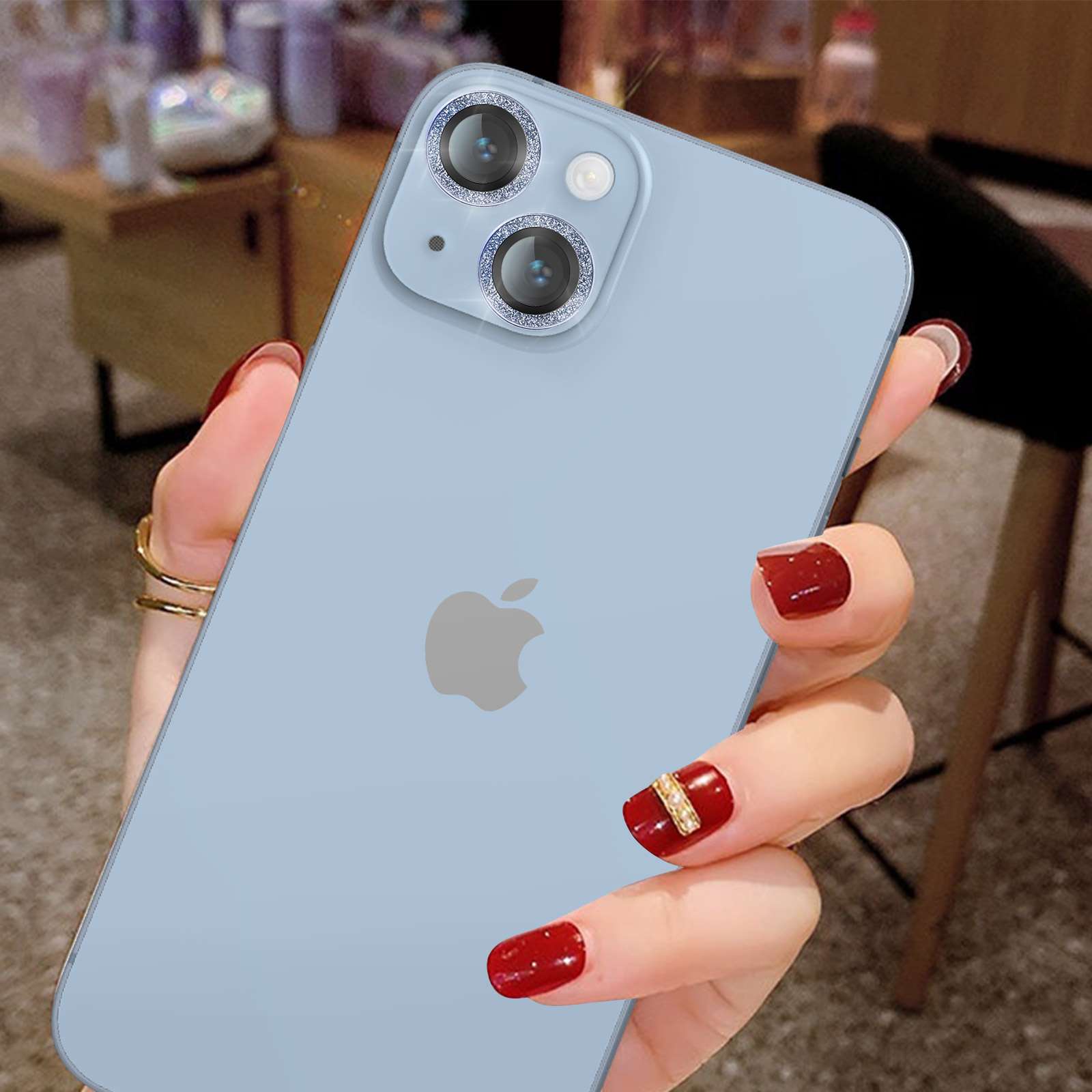 AVIZAR Apple 14 Folien(für Series Plus) iPhone Rückkamera Glitter