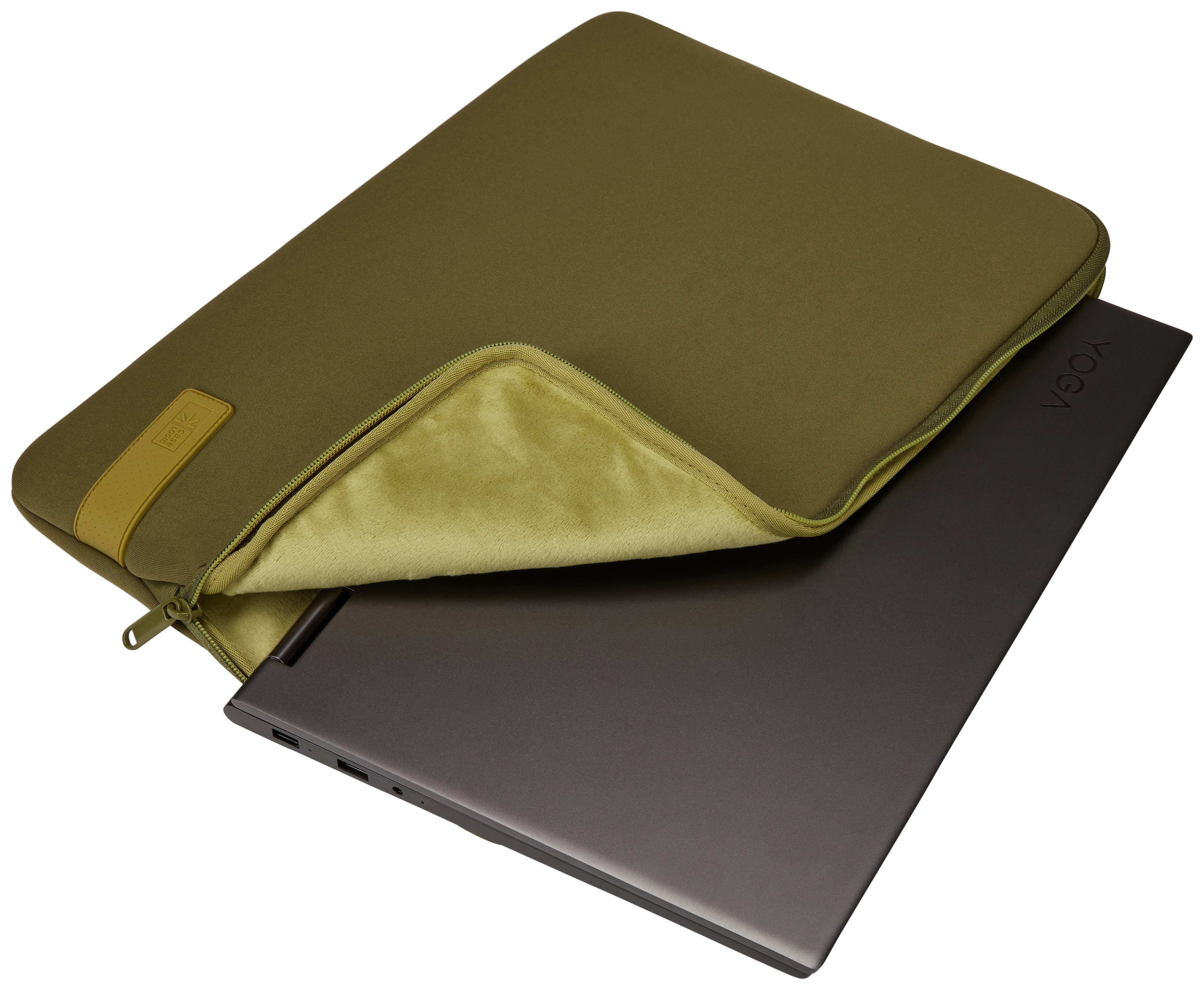 CASE LOGIC Reflect Notebook Sleeve Polyester, Universal Grün für Sleeve