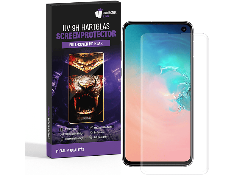 PROTECTORKING 2x 3D Hartglas UV-Liquid FULL Galaxy 9H Samsung Displayschutzfolie(für CURVED S10) Schutzglas