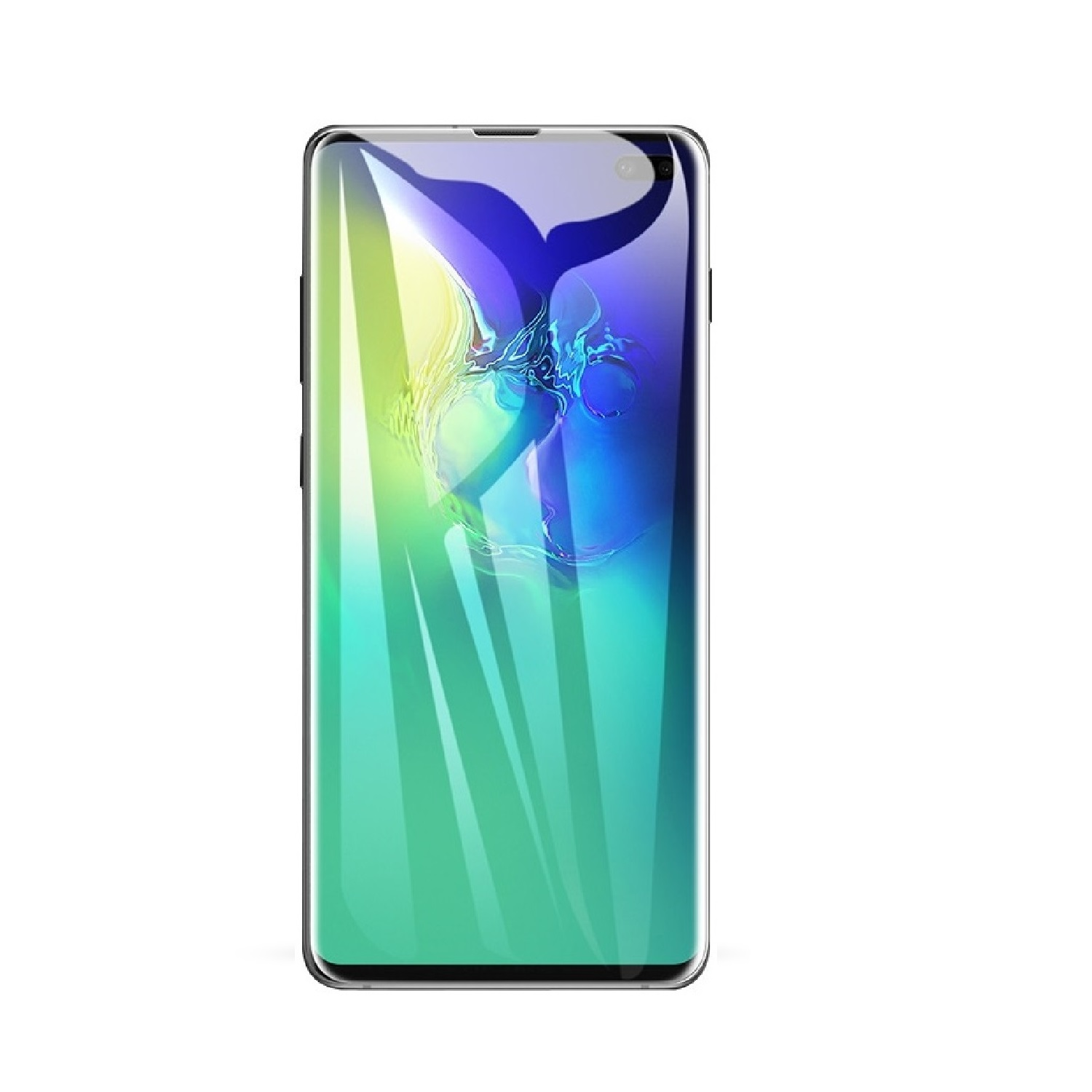 PROTECTORKING 1x FULL CURVED UV-Liquid Displayschutzfolie(für 9H 3D S10 Hartglas Samsung Plus) Galaxy Samsung Schutzglas