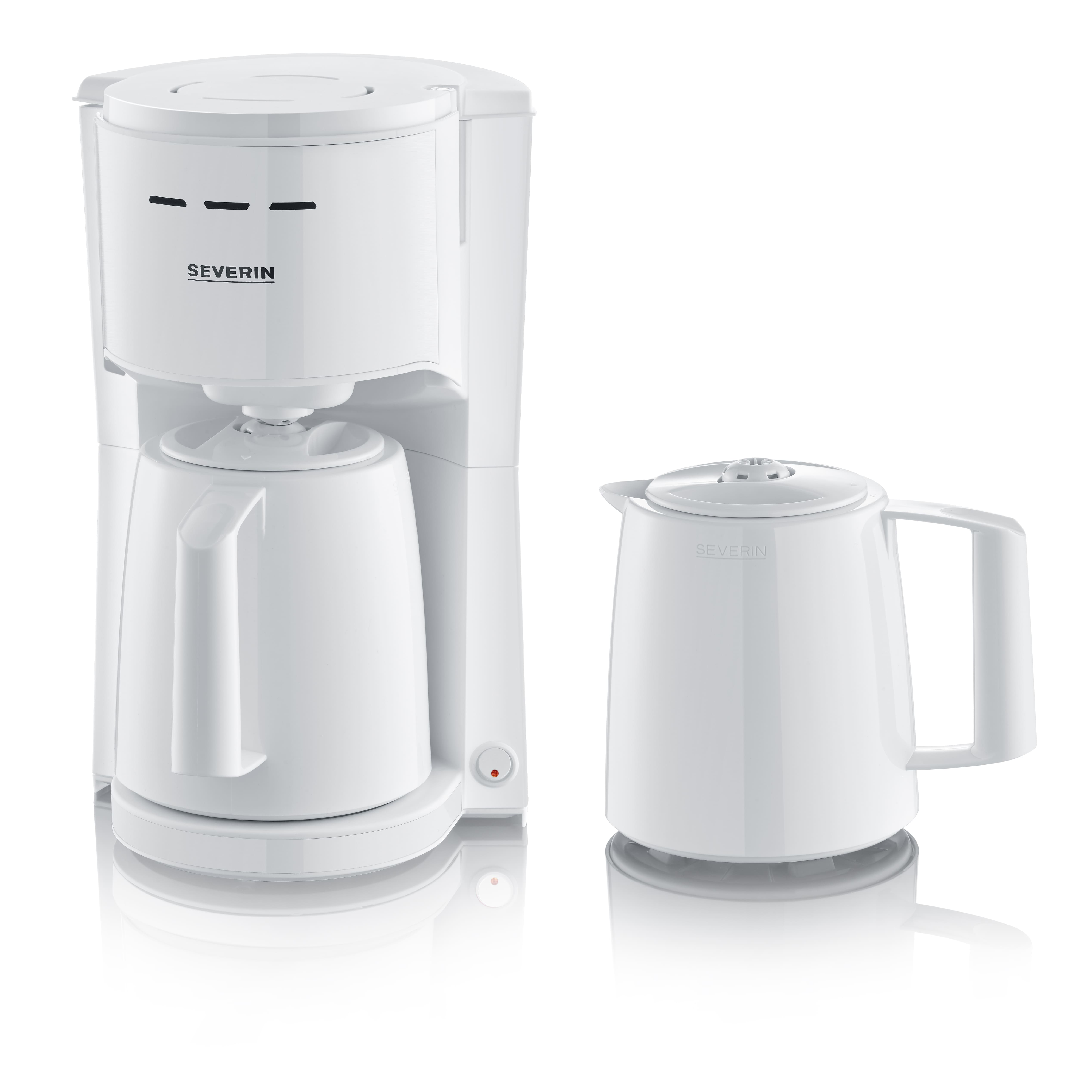 Cafetera de goteo - KA 9256 SEVERIN, 1000 W, 0,8 l, Blanco