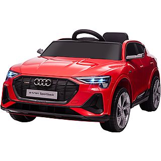 Coche eléctrico - HOMCOM Audi E-tron, 12V, +3 Años, Mando a Distancia, Faros, Bocina, Música MP3, TF, USB, 3-8 km/h