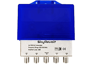 SKYREVOLT 2x DiSEqC Schalter 4/1 SAT Umschalter Wetterschutz 20x F-Stecker DiSEqC-Schalter