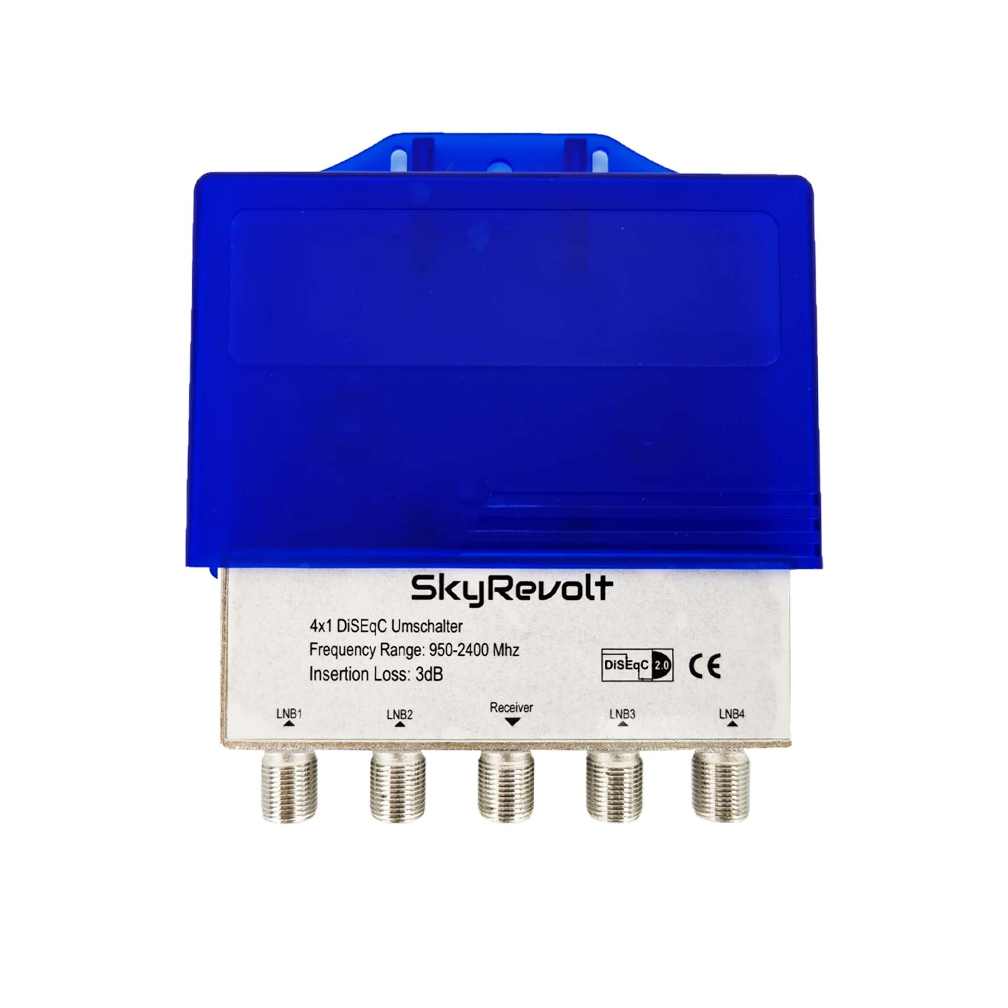 10x Umschalter SKYREVOLT SAT DiSEqC F-Stecker DiSEqC-Schalter Wetterschutz 4/1 Schalter