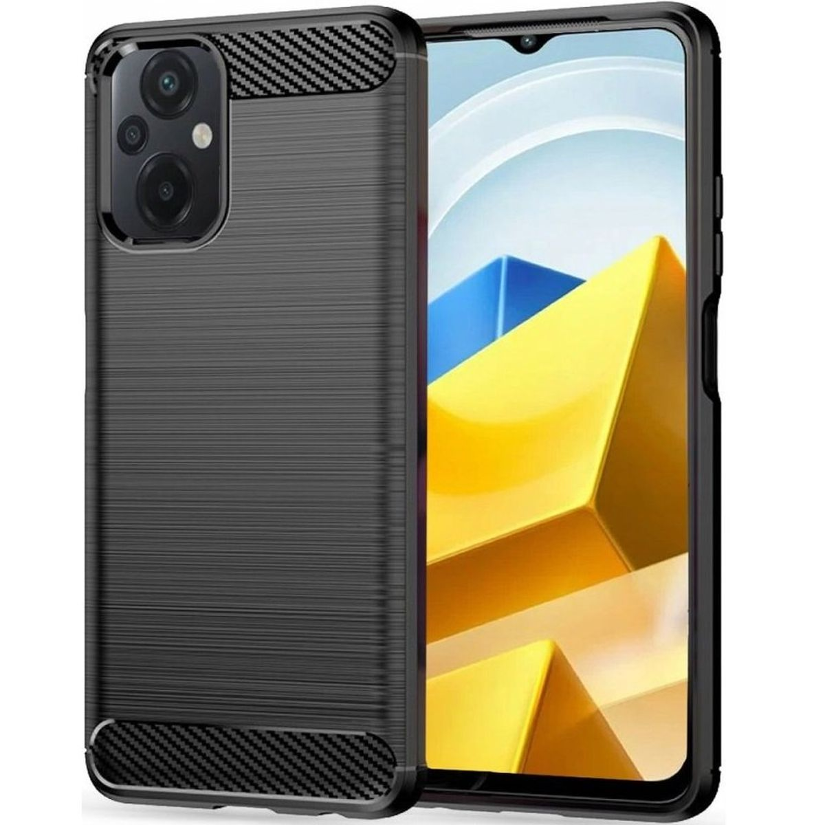 COVERKINGZ Handycase im Carbon Look, Schwarz Xiaomi, Poco M5, Backcover