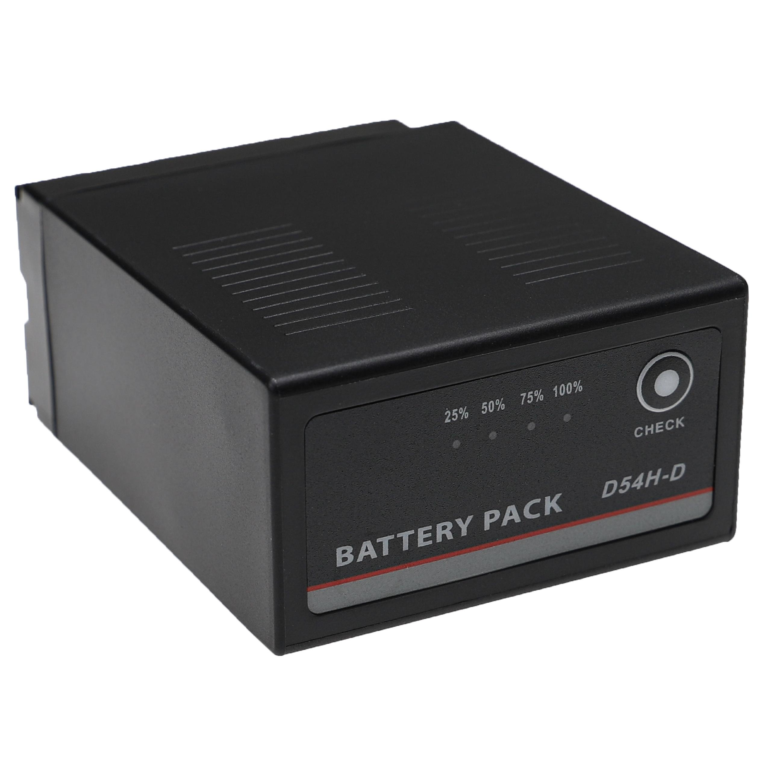 Schwarzes Akku mit Statusanzeigen und 'BATTERY PACK'.