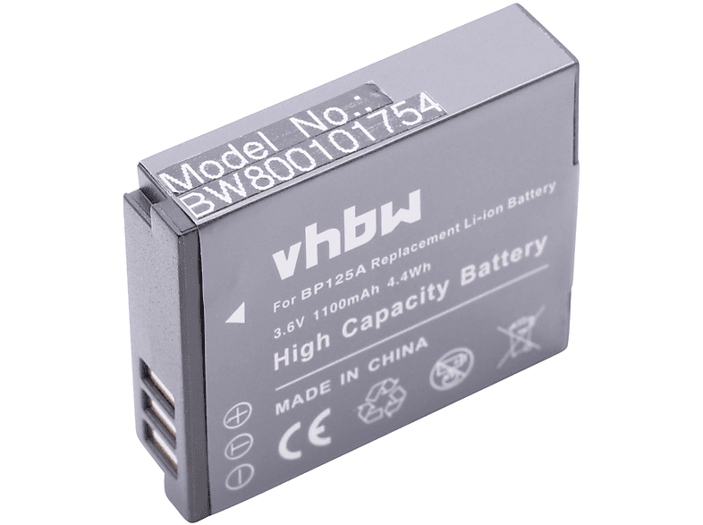 VHBW kompatibel mit Samsung HMX-Q10BN, HMX-Q10TP, HMX-Q130, HMX-Q130BN, HMX-Q130BP, HMX-Q130TN Li-Ion Akku - Videokamera, 3.6 Volt, 1100