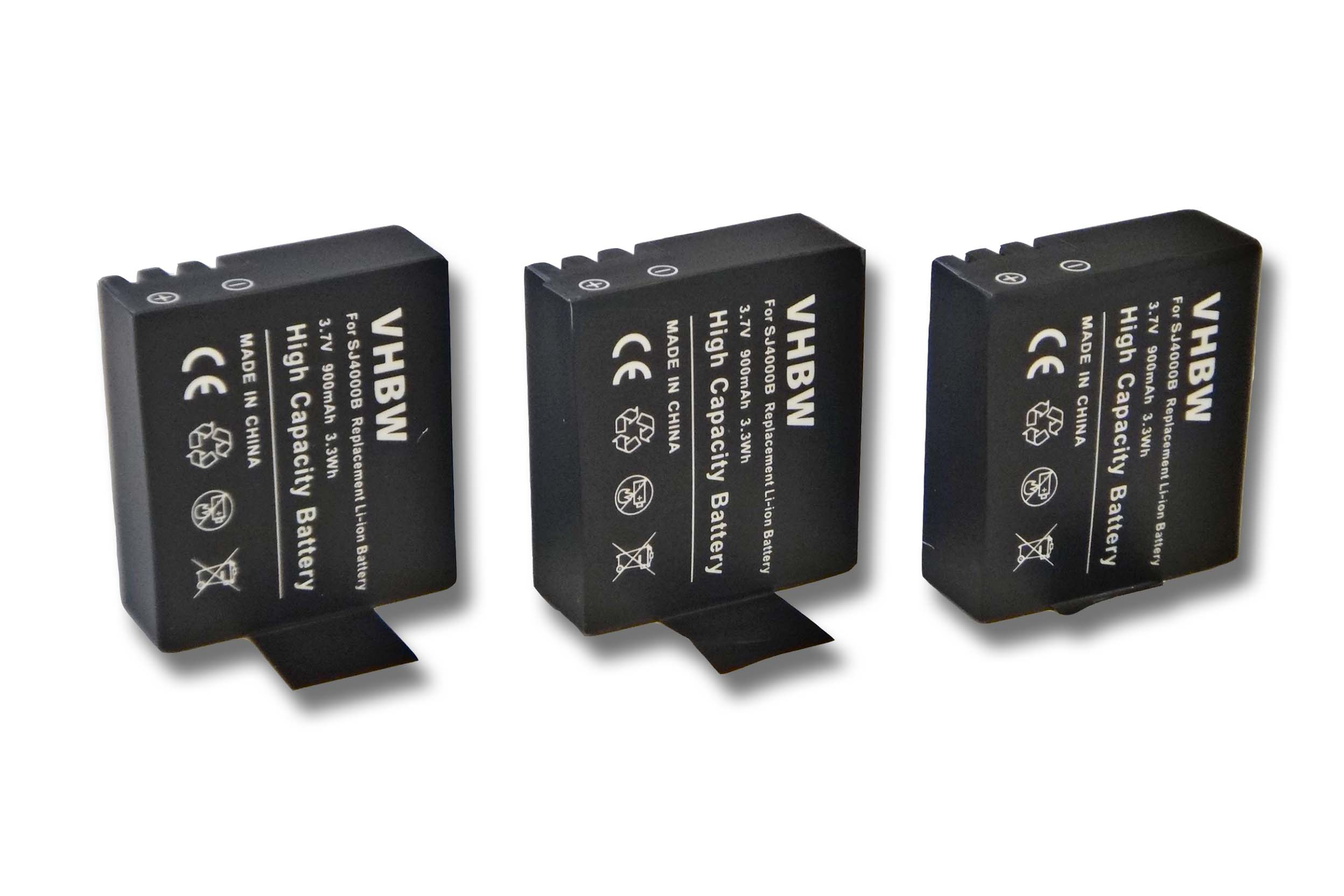 VHBW kompatibel mit Sjcam 900 Li-Ion Volt, 288812, 288813, DX288812, M10 Videokamera, Akku - DX DX DX288813, 3.7