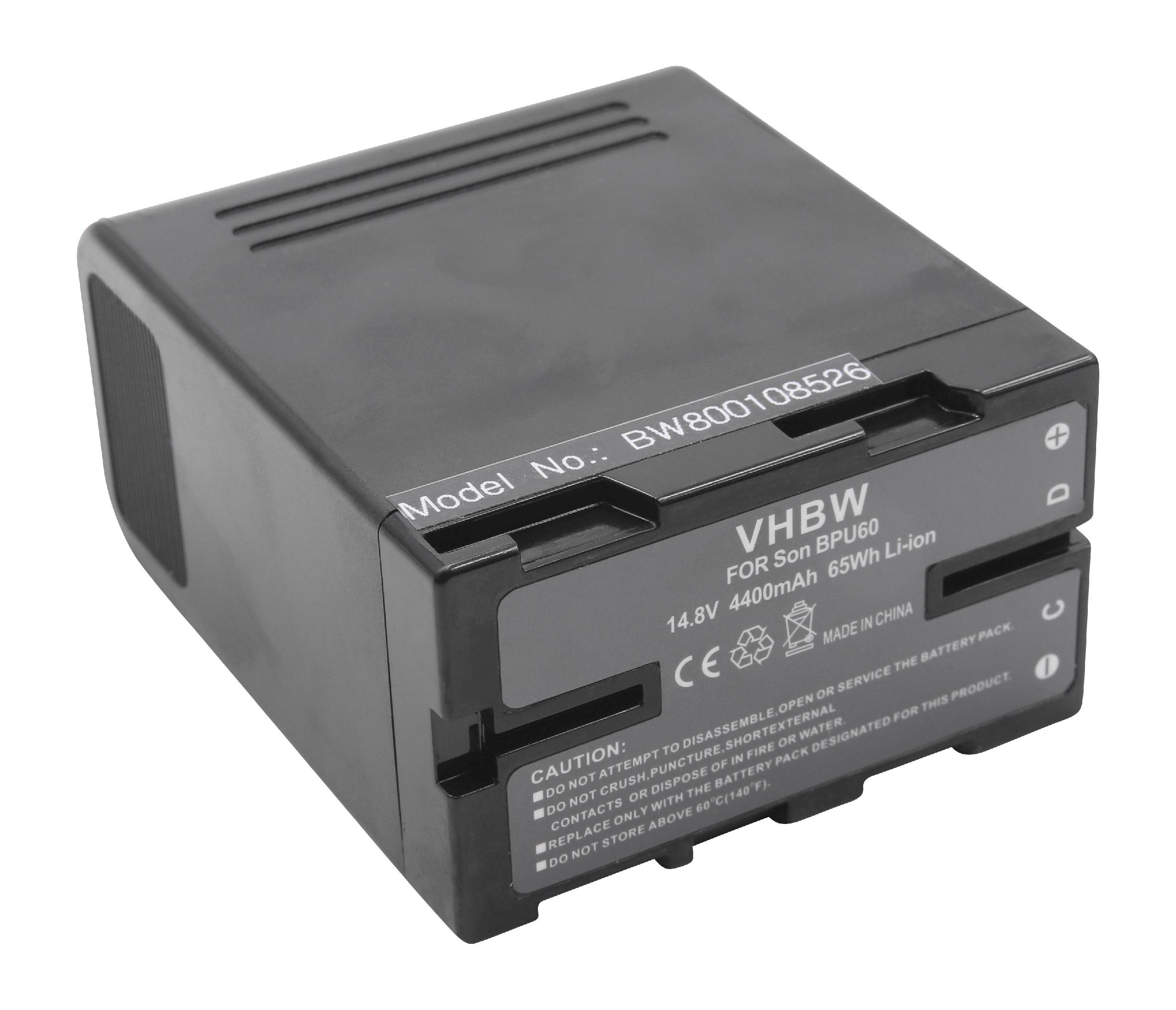 VHBW kompatibel mit 4400 PMW-200, Videokamera, PMW-160, 14.8 PMW-100, Sony PMW-EX1, PMW-150, Volt, Akku Li-Ion - PMW-EX1r