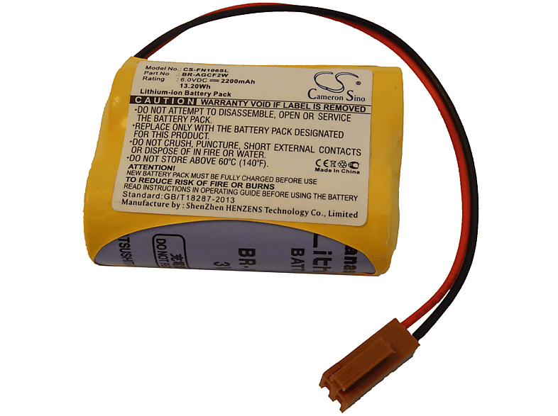 VHBW kompatibel mit GE Fanuc A06B-0177-D106, A06B0177D106, A06 industrial computers Li-MnO2 Batterie - PLC, 6 Volt