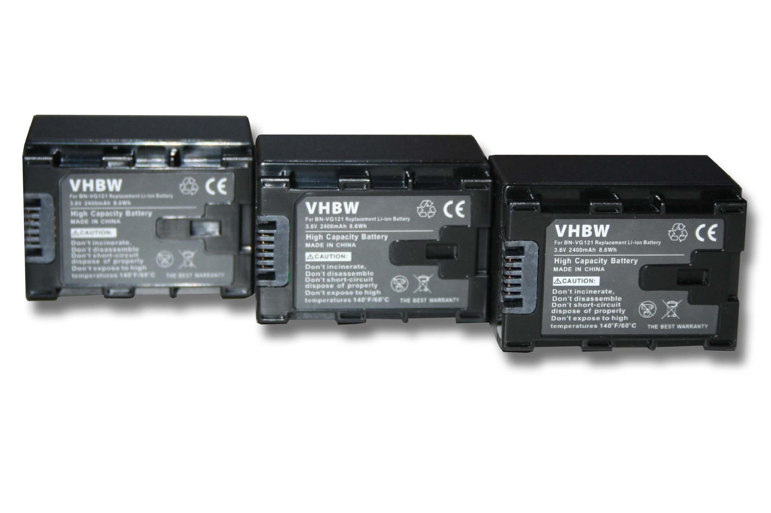 Videokamera, mit JVC - Volt, VHBW GZ-MG750U, GZ-MG750RUC Akku GZ-MG750RU, 2400 GZ-MG760, kompatibel Li-Ion 3.6 GZ-MG750BUS,