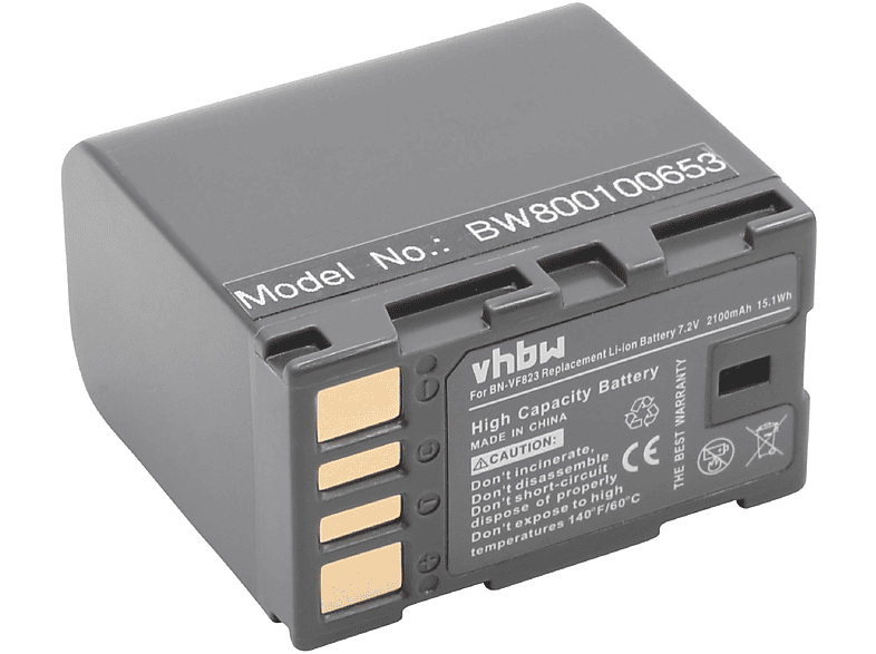 VHBW kompatibel mit JVC GR-D760, GR-D770, GR-D745, GR-D750, GR-D740, GR-D740EX Li-Ion Akku - Videokamera, 7.2 Volt, 2100