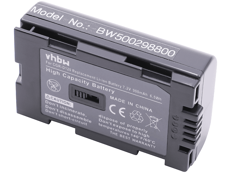 VHBW kompatibel mit Panasonic NV-DS88, NV-EX21, NV-EX1, NV-DS99, NV-GS1, NV-DS89, NV-EX3, NV-DS990 Li-Ion Akku - Videokamera, 7.2 Volt, 900