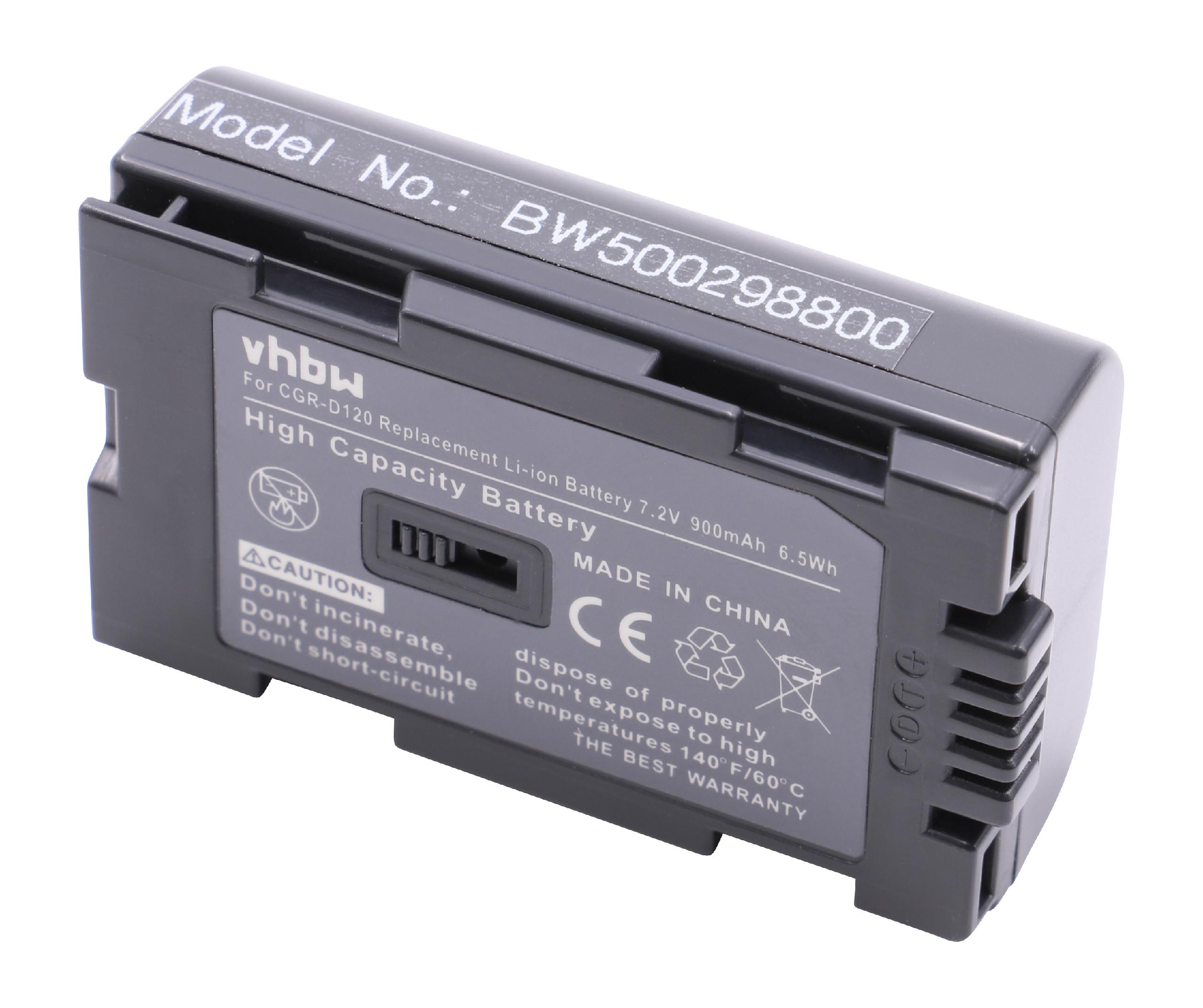 VHBW Ersatz für Volt, CGR-D28A/1B, - Videokamera, CGR-D28, Akku CGR-D16SE/1B 900 CGR-D220, CGR-D28A, 7.2 CGR-D220E/1B, für Panasonic Li-Ion