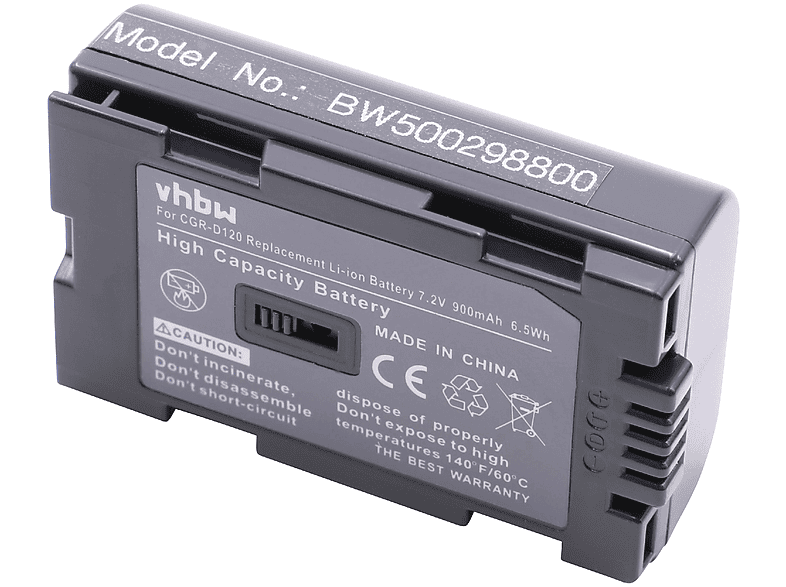 VHBW kompatibel mit Panasonic NVDS77, NV-DS65, NV-DS8, NV-DS37, NV-DS35, NV-DS55, NV-DS38, NV-DS60 Li-Ion Akku - Videokamera, 7.2 Volt, 900