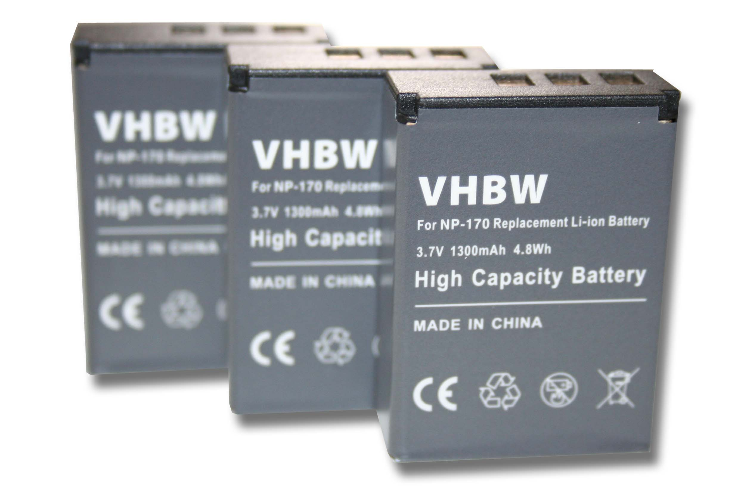 VHBW kompatibel mit Medion Life Videokamera, Li-Ion 1300 MD86695, - Volt, MD86423 P47011, Life 3.7 X47023, Akku