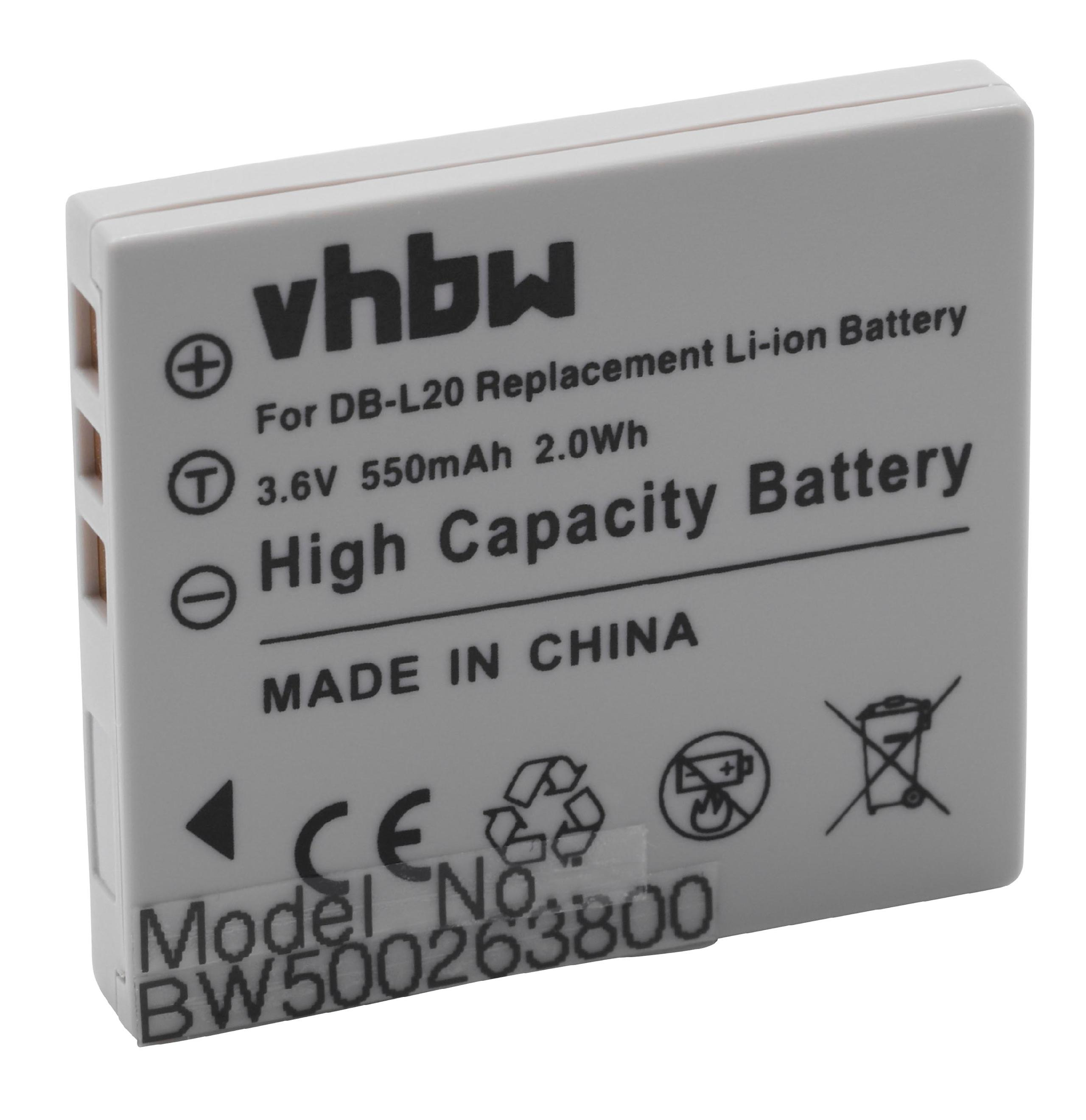 VHBW kompatibel mit Sanyo 550 Videokamera, VPC-CG6, VPC-CA6 VPC-C6, VPC-CA8, VPC-C40, ACTIVE Xacti Volt, VPC-C5, VPC-CA9, Li-Ion - 3.6 Akku