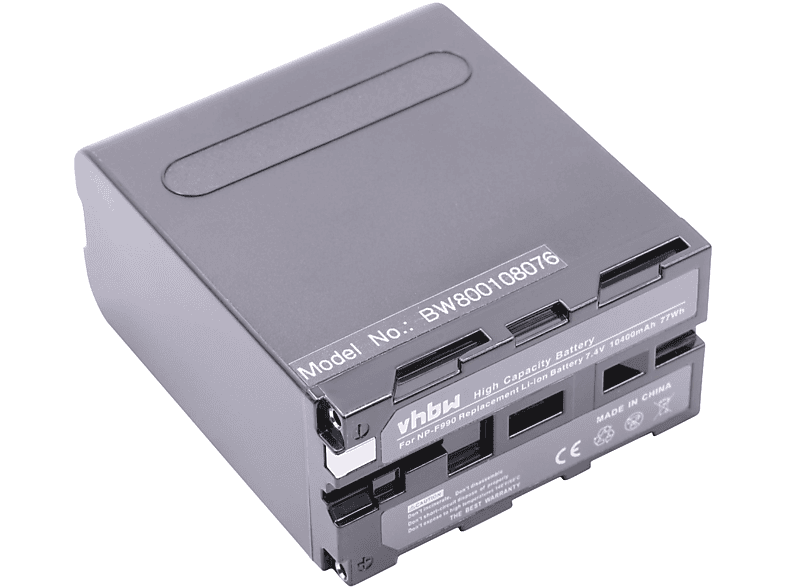VHBW kompatibel mit Sony DSR-300, GV-D200, AX2000E, GV-A500, DSR-PD100A, GV-A500E, DSR-200 Li-Ion Akku - Videokamera, 7.4 Volt, 10400