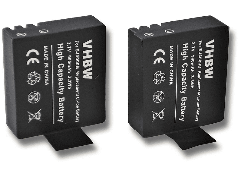 VHBW kompatibel mit Tonbux 4K Volt, - Akku Li-Ion 900 Videokamera, Sport 3.7