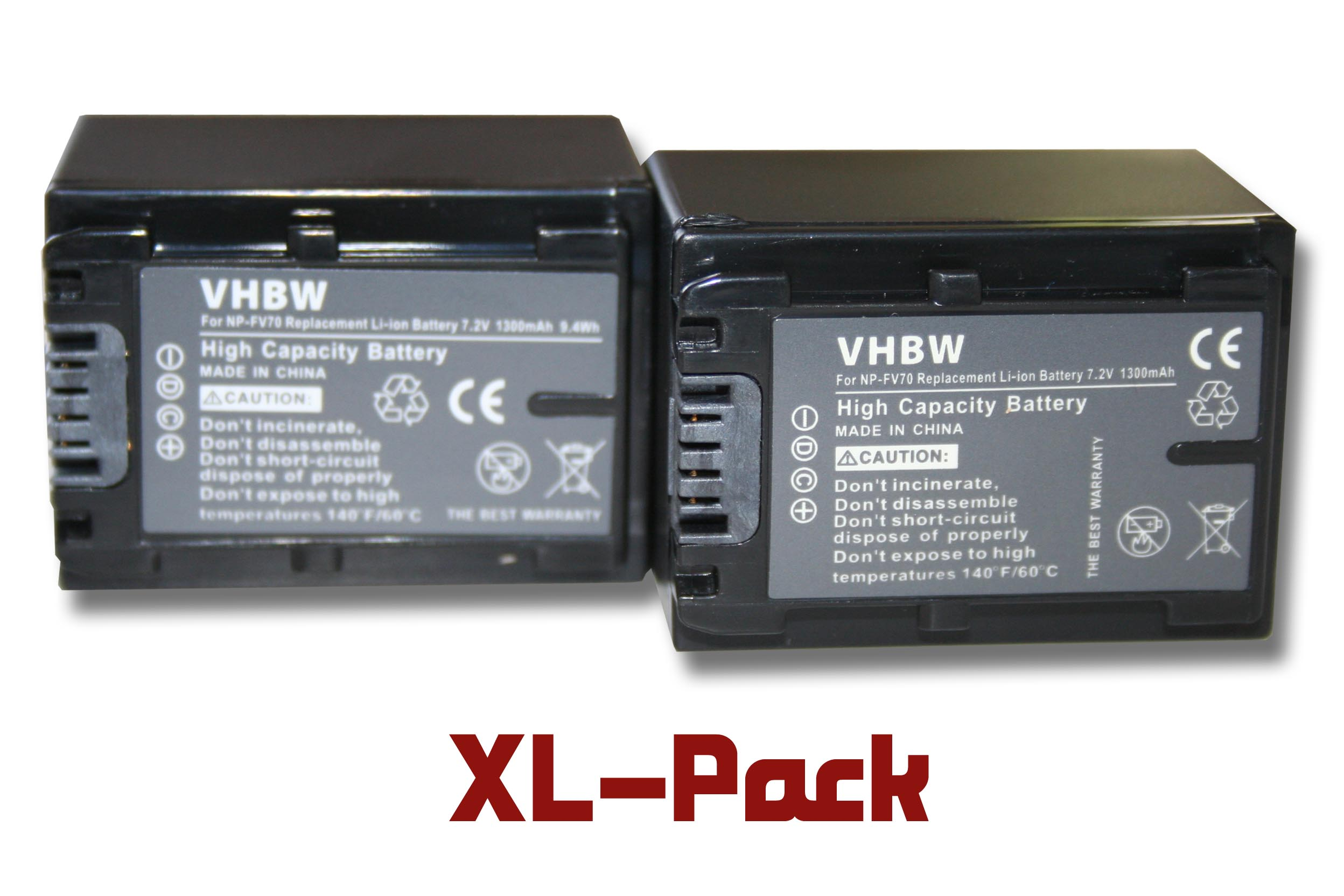 VHBW kompatibel mit Sony DCR-DVD450E, DCR-DVD410E, 1300 7.2 DCR-DVD310E Videokamera, DCR-DVD510E, Volt, Akku Li-Ion 