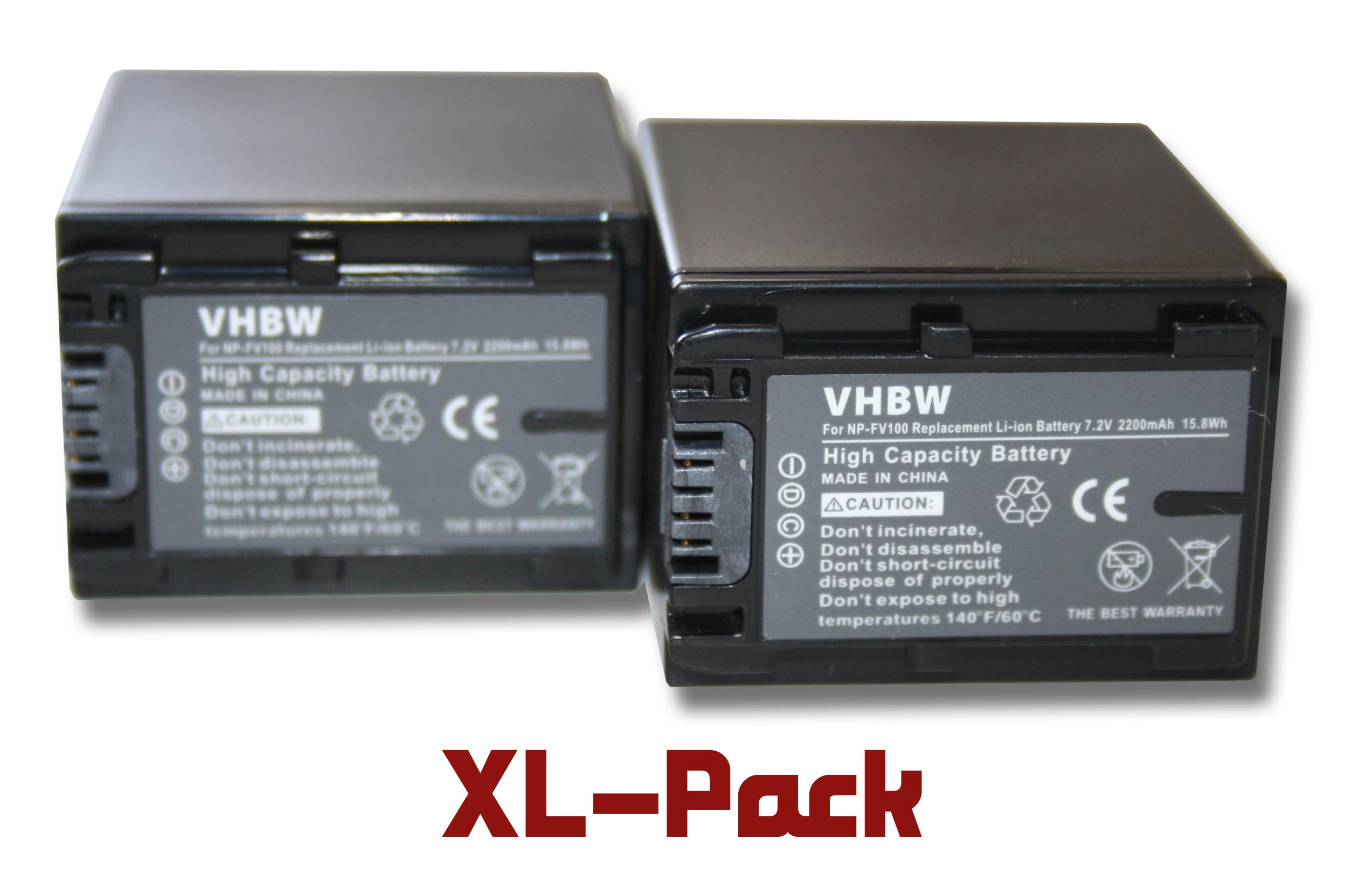 HDR-CX560V kompatibel - Videokamera, Sony VHBW mit 2200 HDR-CX550VE, Li-Ion Volt, Akku 7.2 HDR-CX560, HDR-CX560VE, HDR-CX625,