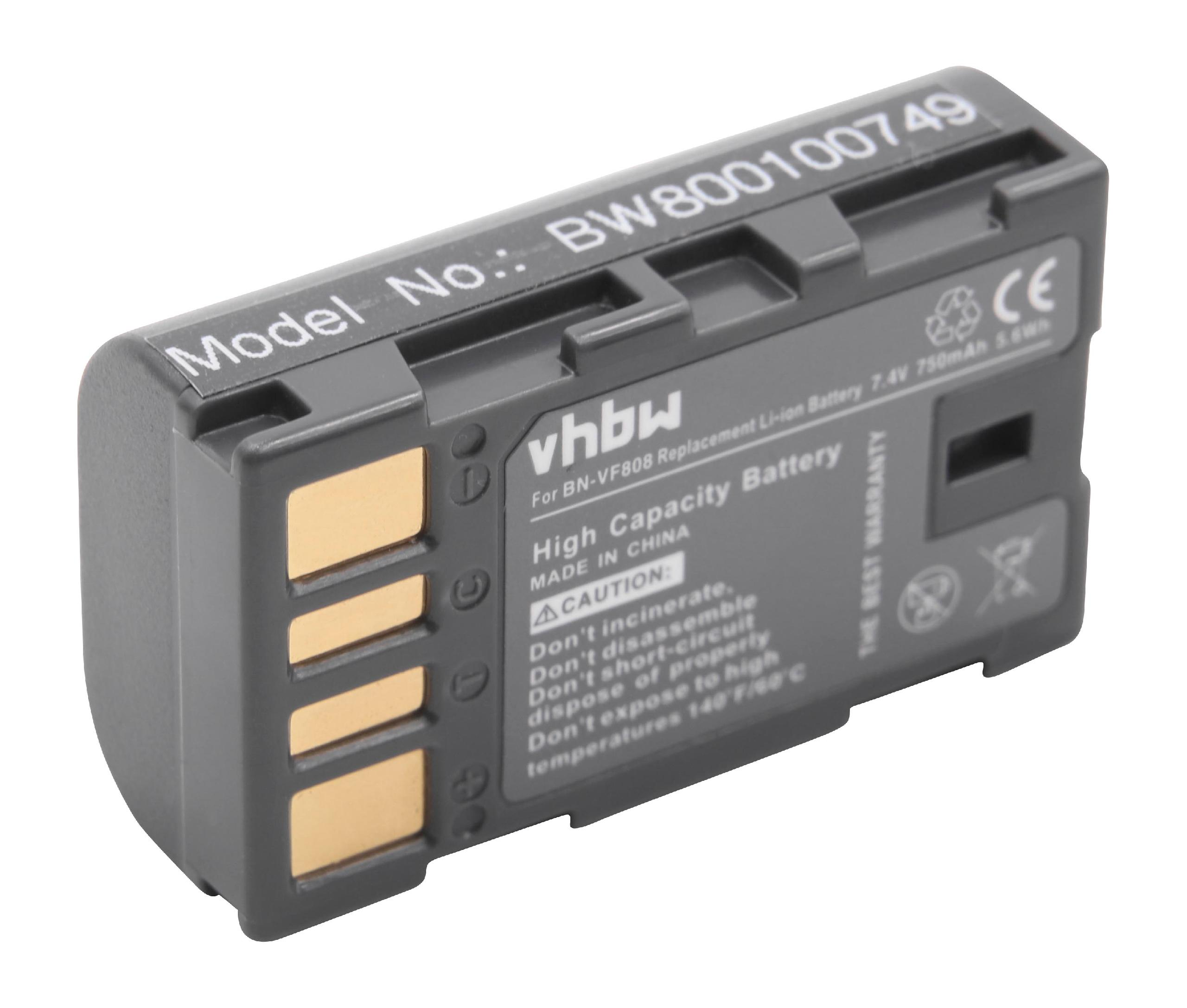 VHBW kompatibel mit 7.4 Volt, GR-D745, Videokamera, GR-D770, 750 GR-D740EX Akku GR-D750, GR-D740, GR-D760, Li-Ion JVC 