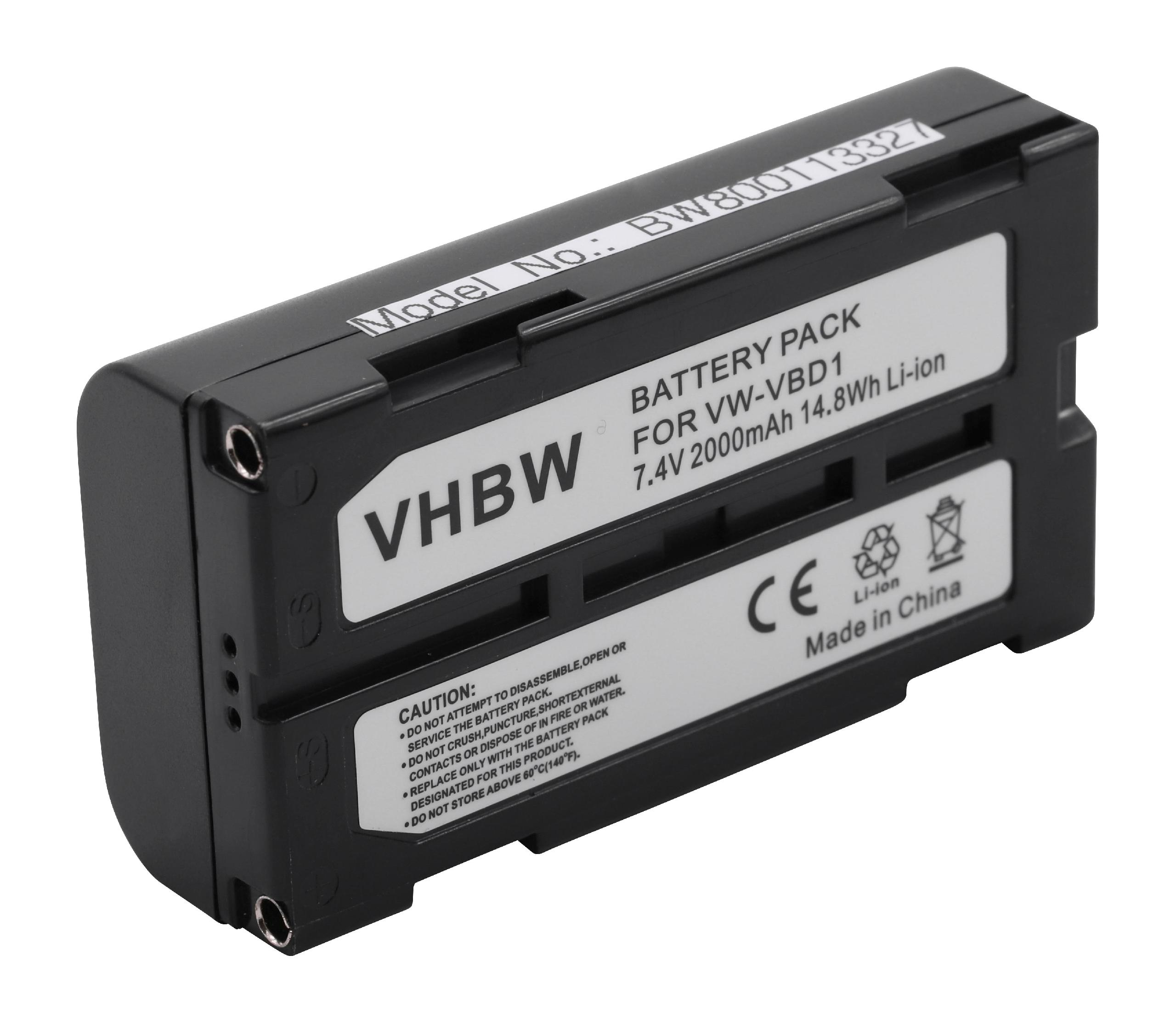 VHBW Ersatz Volt, BN-V814U - für Akku BN-V814, für 7.4 Li-Ion BN-V812, 2000 BN-V812U, Videokamera, JVC