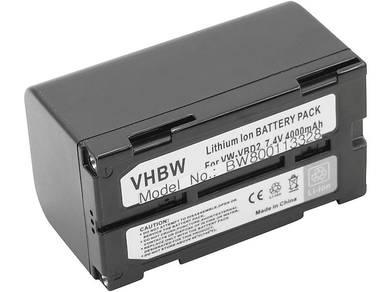 VHBW kompatibel mit Panasonic NV-GS308GK-S, NV-GS308GK, NV-GS300E-S, NV-GS300EG-S, NV-GS300EB-S Li-Ion Akku - Videokamera, 7.4 Volt, 4000
