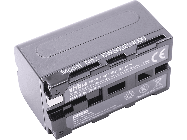 VHBW kompatibel CCD-TR215, Akku Sony CCD-SC5, CCD-SC65, CCD-SC55, CCD-TR3, 7.2 3600 Volt, CCD-TR1, mit CCD-TR200 Li-Ion - Videokamera