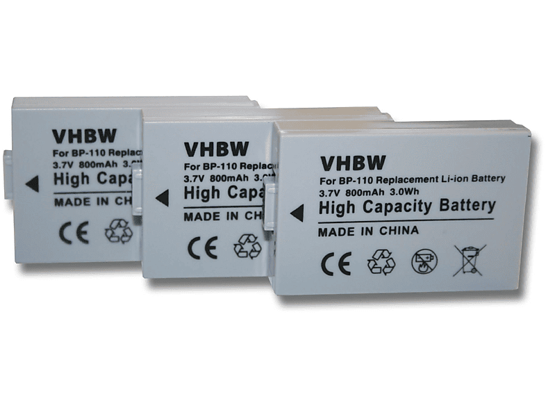 VHBW 3.7 Legria R205, R28, Volt, R26, Videokamera, - HF HF Li-Ion R27 Akku R206, kompatibel 800 HF HF mit Canon HF