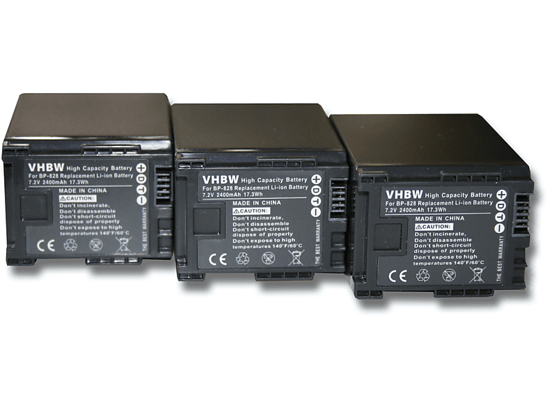 Batterie remplace Canon BP-827, BP-820, BP-828, 2740B002 pour caméscope Canon- 2