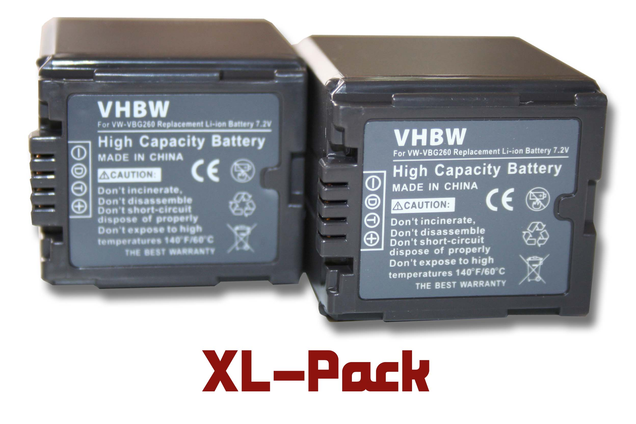 VHBW kompatibel mit Panasonic - HDC-HS300, HDC-HS20, HDC-HS200, HDC-DX1, Videokamera, 7.2 Akku Volt, Li-Ion HDC-HS100 2000