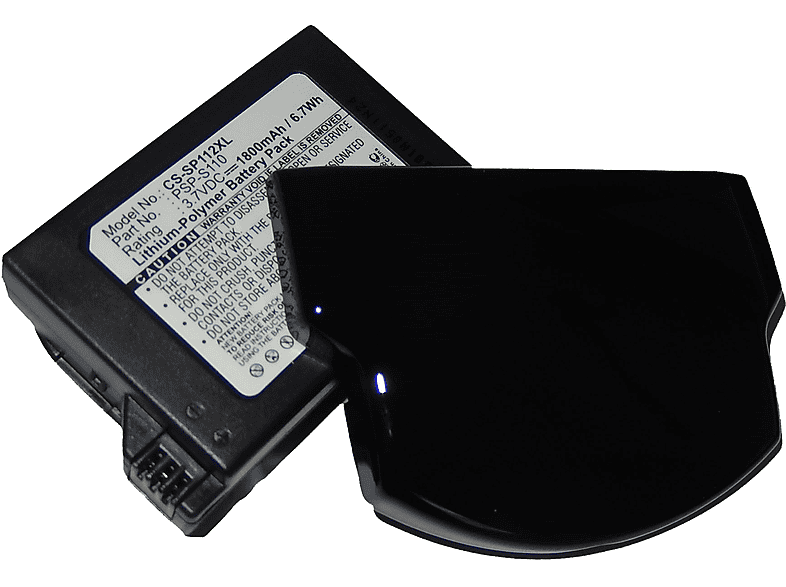 VHBW kompatibel mit Sony Playstation Portable Slim & Lite PSP-2004 Li-Polymer Akku - Spielekonsole, 3.7 Volt, 1800