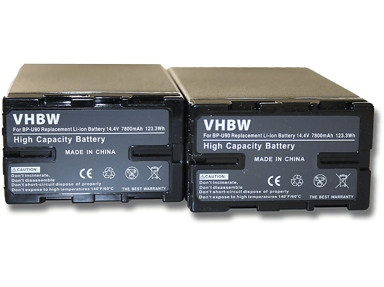 VHBW kompatibel mit Sony Videokamera, Akku 7800 Volt, PMW-EX3, PMW-F3, - PXW-FS5 14.8 PXW-FS5K, PMW-F3K, Li-Ion PMW-F3L