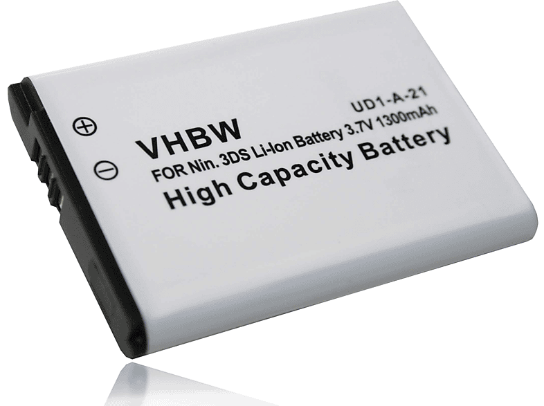 VHBW kompatibel Pro Volt, - Nintendo mit Spielekonsole, 1300 Wii 3.7 Akku U Li-Ion Controller