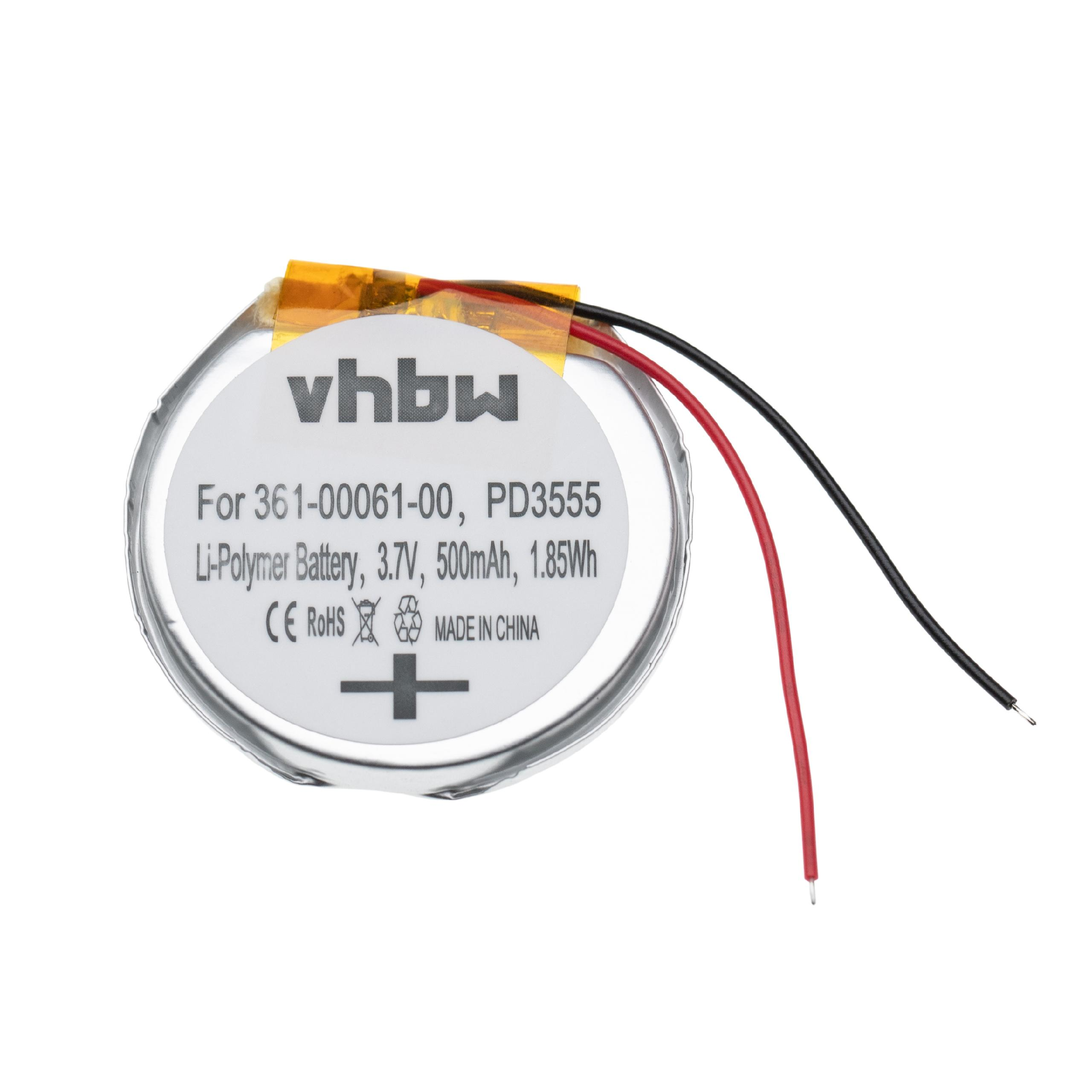 1, 500 VHBW 3.7 Li-Polymer - Garmin kompatibel Volt, Smartwatch, Akku 2 mit Fenix