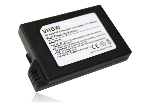 VHBW Akku kompatibel mit Sony Playstation Portable Brite PSP-3002,  PSP-3004, PSP-3000, PSP-3001 Li-Ion Akku - Spielekonsole, 3.7 Volt, 1200