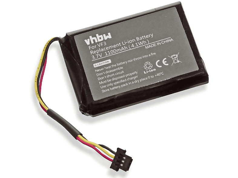 VHBW kompatibel mit TomTom - 4000 Akku Pro Volt, 1100 4EG0.001.08, Li-Ion Navi, 3.7