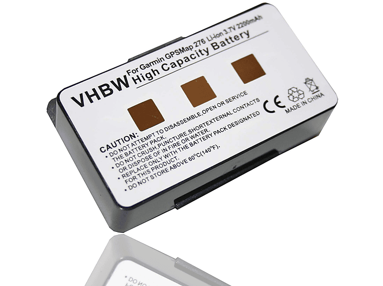 VHBW kompatibel mit Garmin GPSMap 276c, 276, 378, 296, 478, 396, 496, 376, 495, 376C, 278 Li-Ion Akku - Navi, 3.7 Volt, 2200