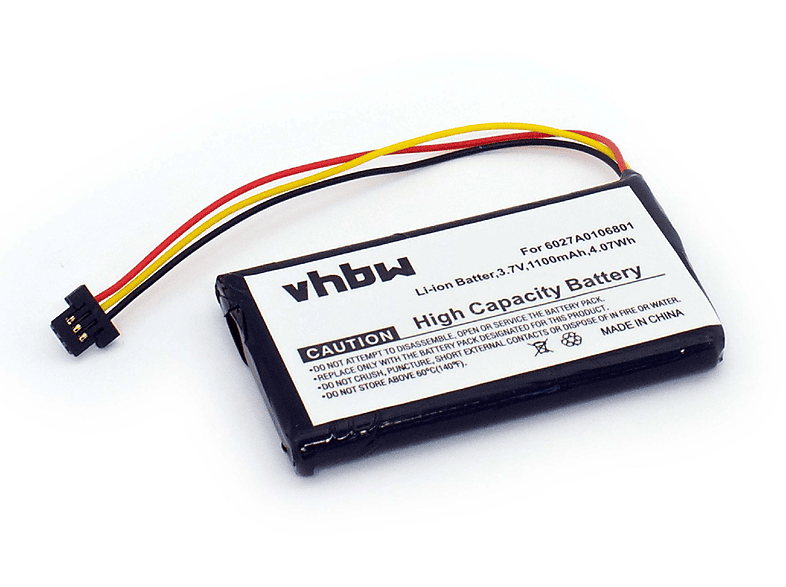 VHBW kompatibel mit TomTom XL V3, IQ, 4EM0.001.01 Li-Ion Akku - Navi, 3.7 Volt, 1100