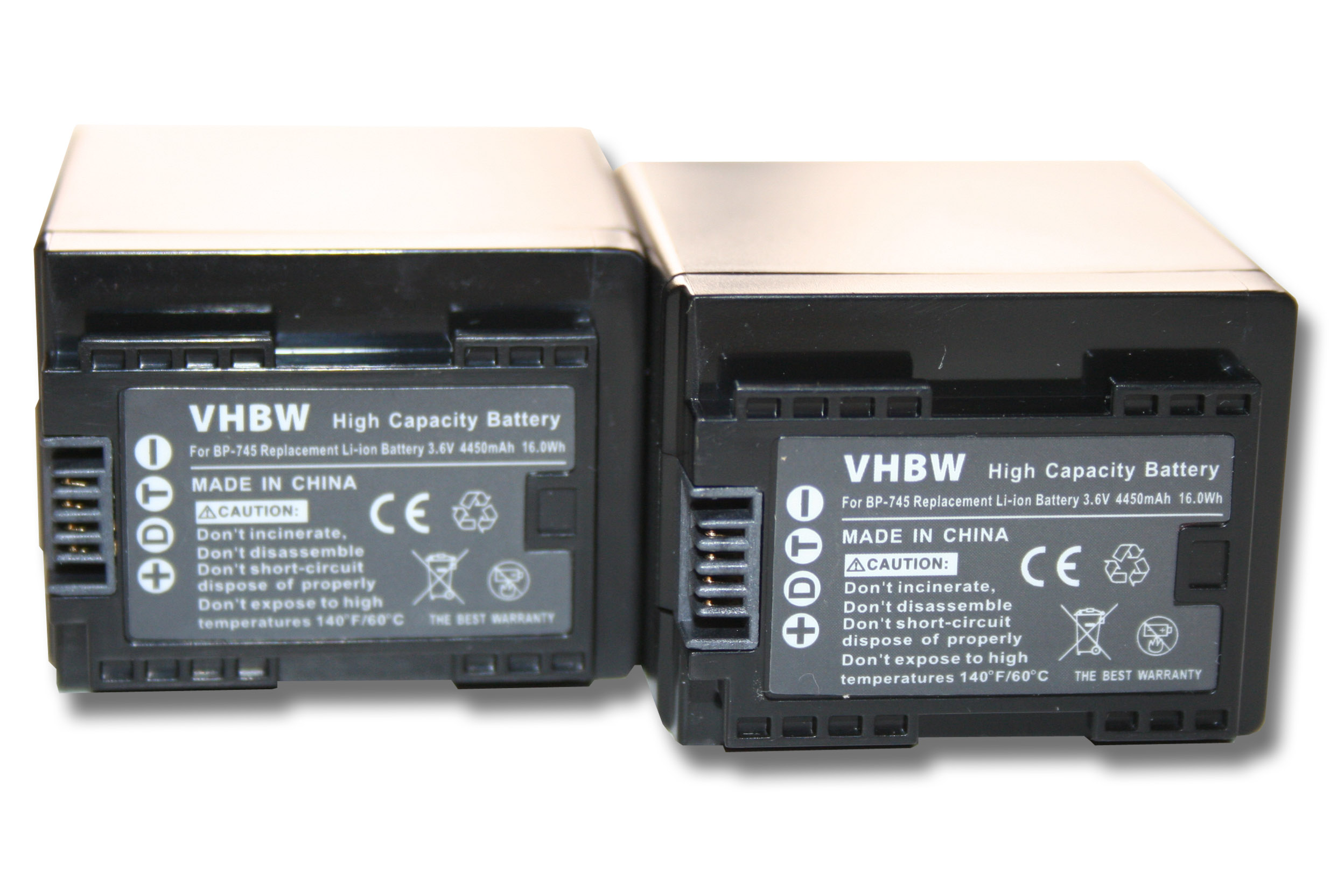 VHBW Ersatz für Li-Ion Volt, - 3.6 Videokamera, für Canon BP-727 Akku BP-745, 4450