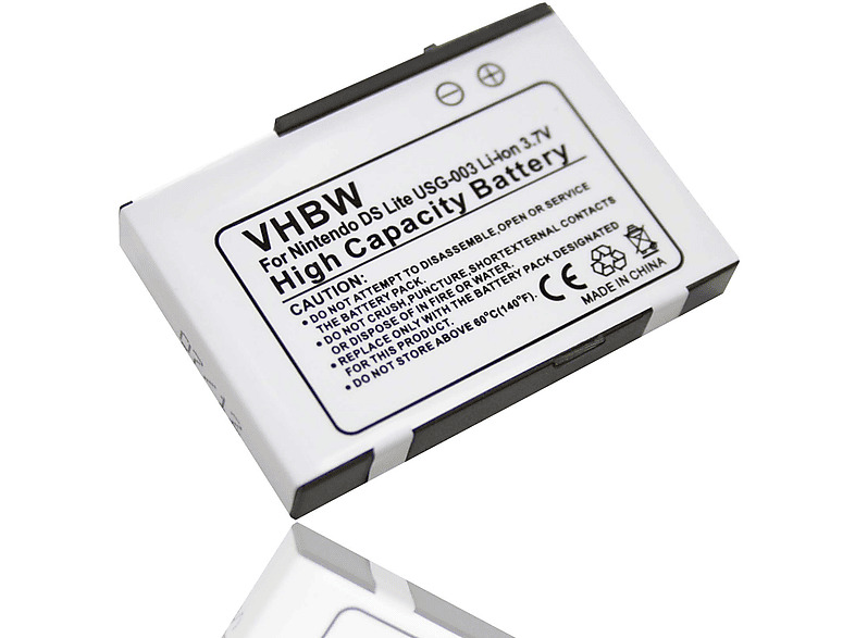 VHBW kompatibel 3.7 Lite mit DS Akku Spielekonsole, Nintendo Volt, 900 - Li-Ion