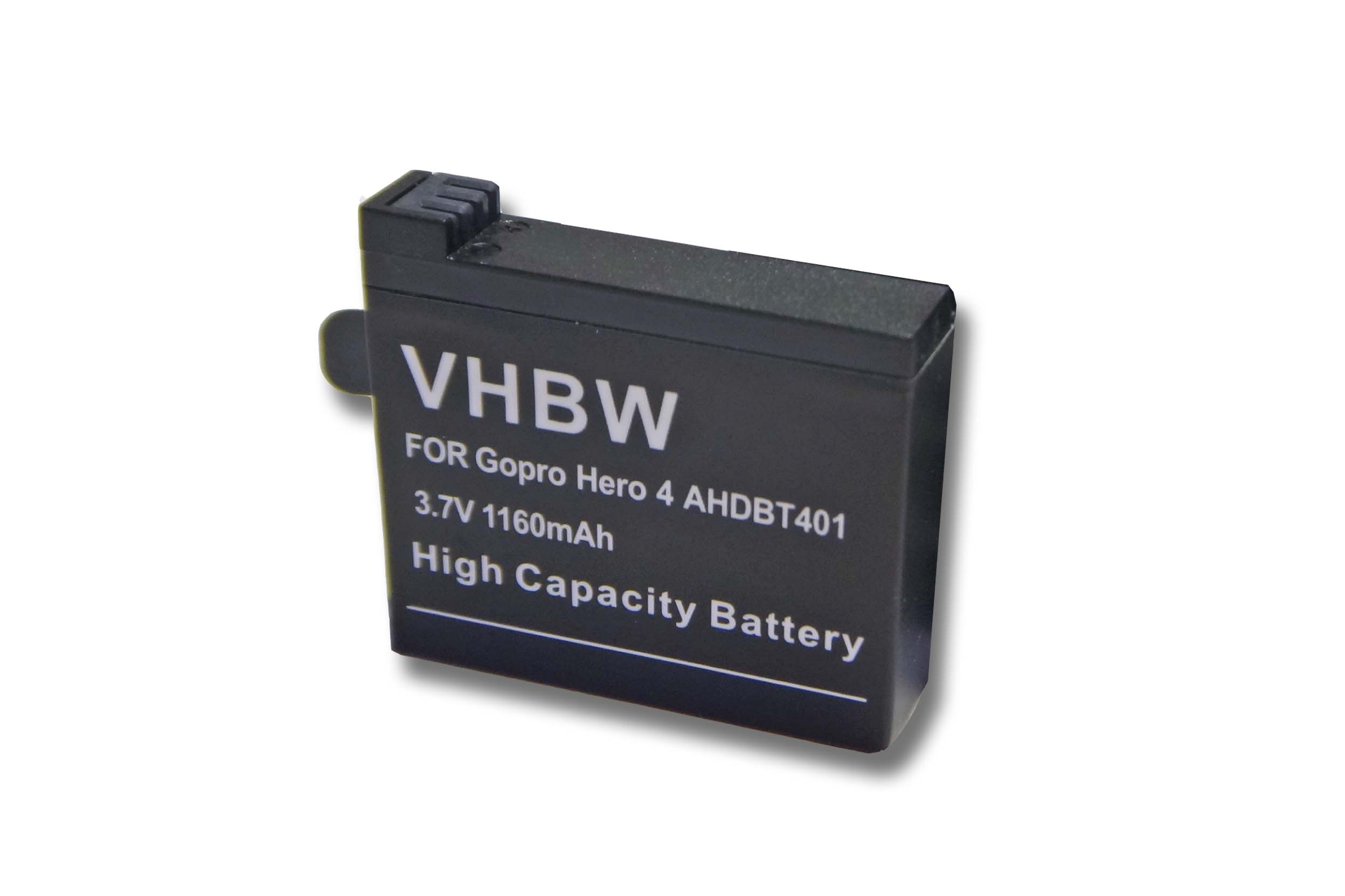 VHBW kompatibel mit Black 3.7 GoPro Hero - 4 Surf, Akku Volt, + 1160 4 Edition Black 4 Plus, HD 4 Black Li-Ion Edition Videokamera, Music